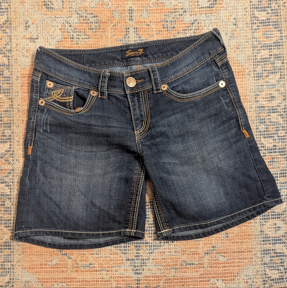 Seven7 Women's Indigo Jean Shorts